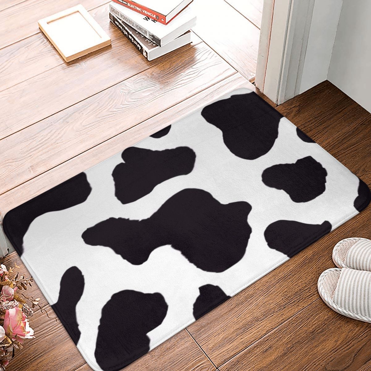Cow Mat Rubber - Cow Print Bath Mat Black Animal