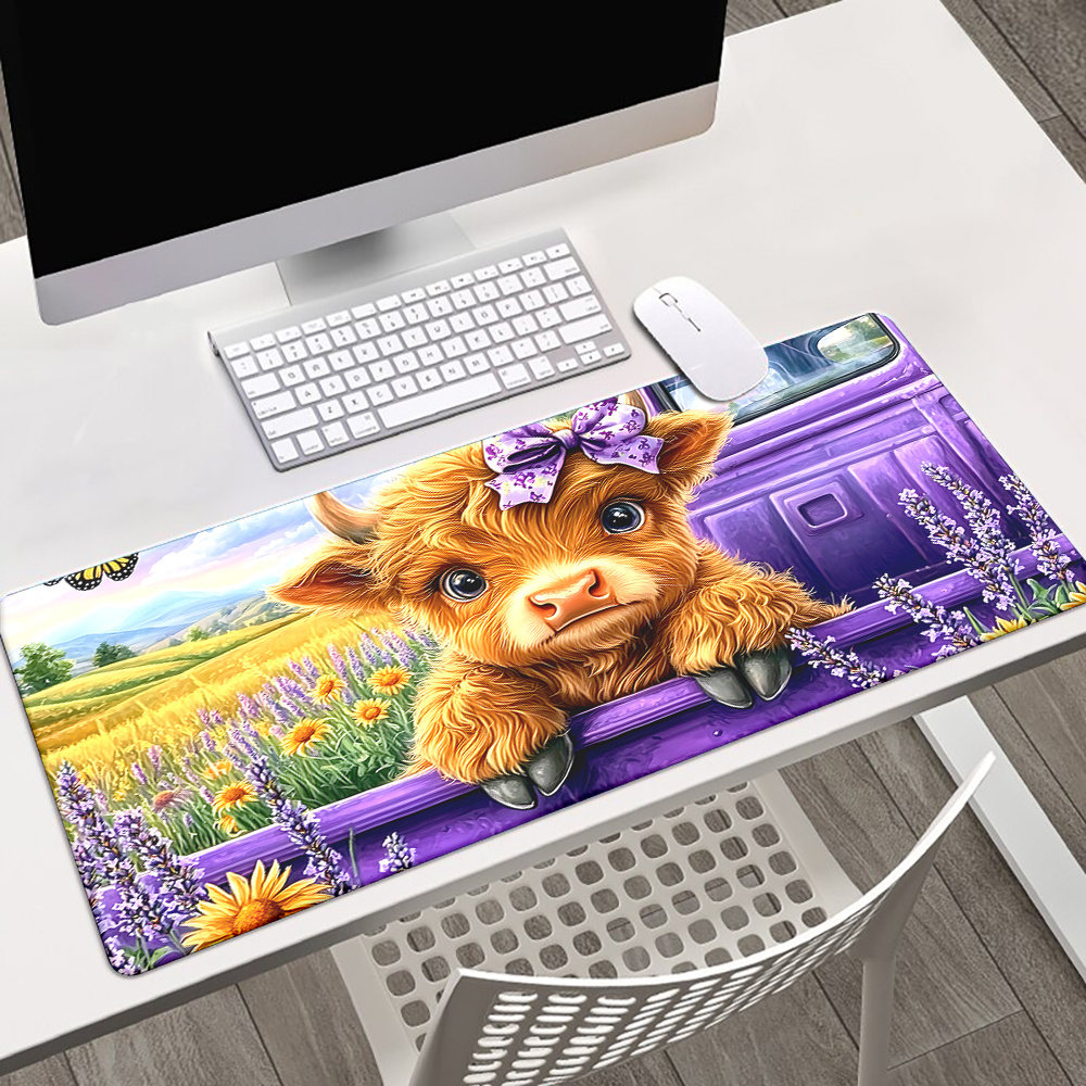 Cute Highland Cow Lavender Fie – обзор и цена Cow Mat Rubber