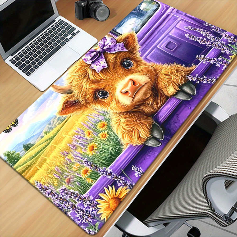 Cute Highland Cow Lavender Fie – обзор и цена Cow Mat Rubber