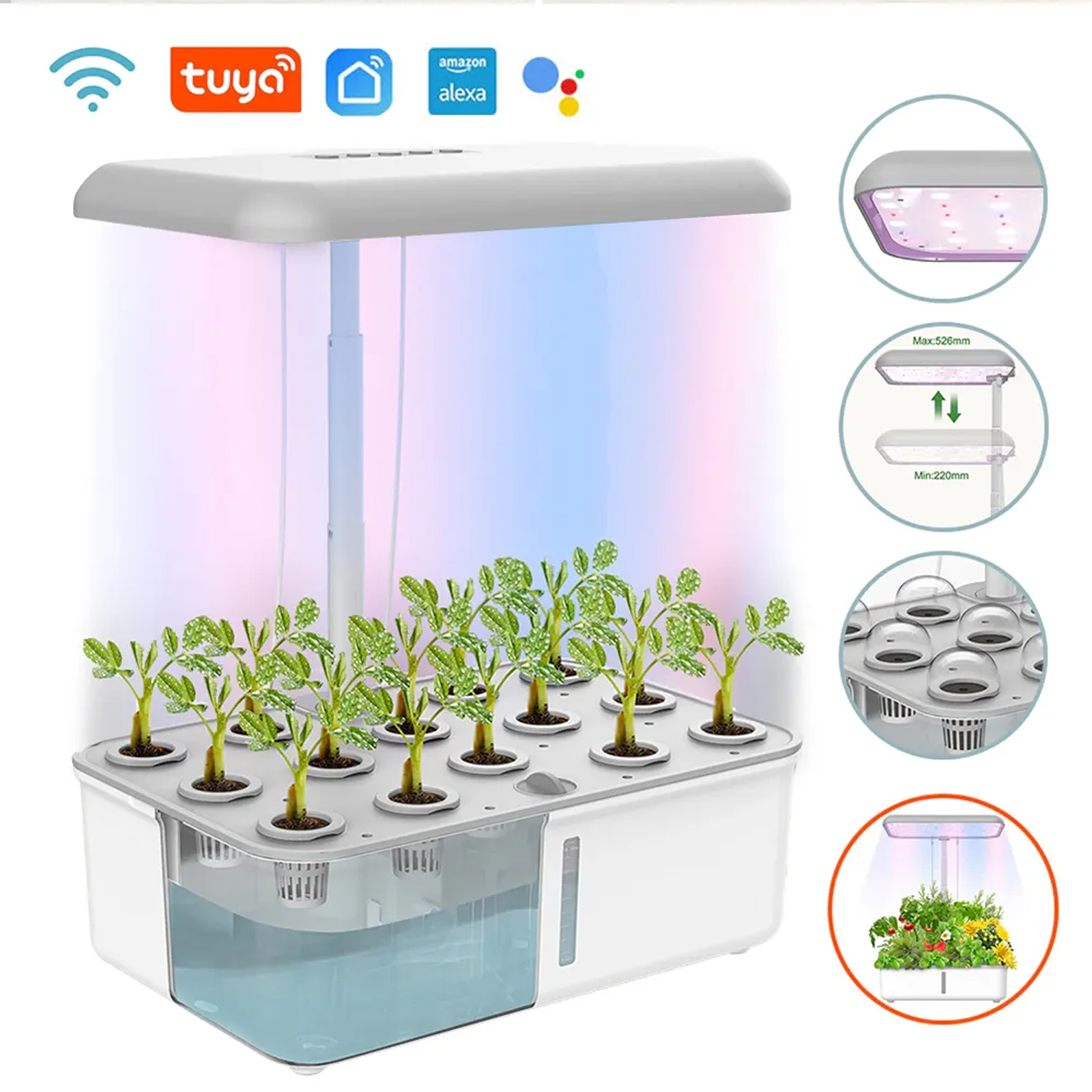 Tuya WiFi Plant Hydroponics Sy – обзор и цена Hydroponic Nft Channel