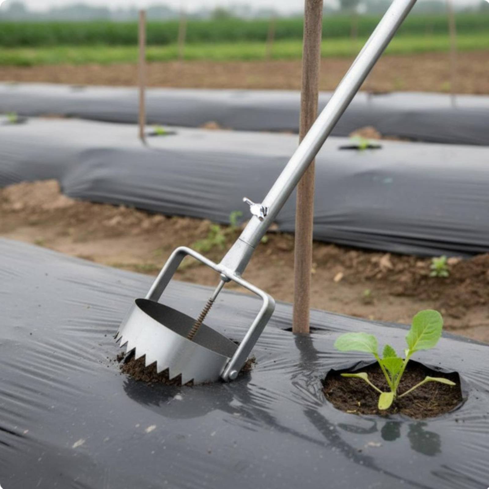 Mulch Film Hole Puncher Stainl – обзор и цена Greenhouse Plastic Film