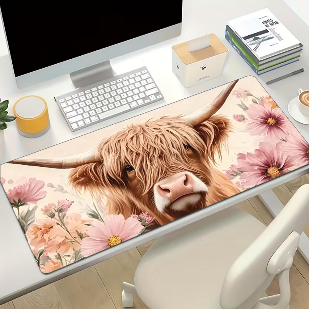 Highland Cow Pink Floral Large – обзор и цена Cow Mat Rubber