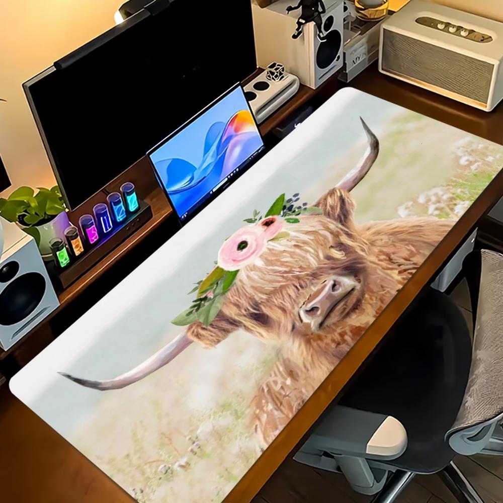 Highland Cow Pink Floral Large – обзор и цена Cow Mat Rubber