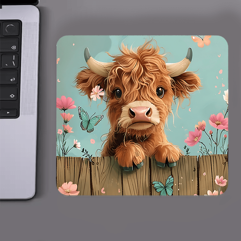 Brand Cute Highland Cow Mouse  – обзор и цена Cow Mat Rubber