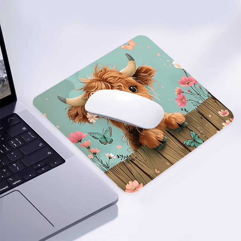 Brand Cute Highland Cow Mouse  – обзор и цена Cow Mat Rubber