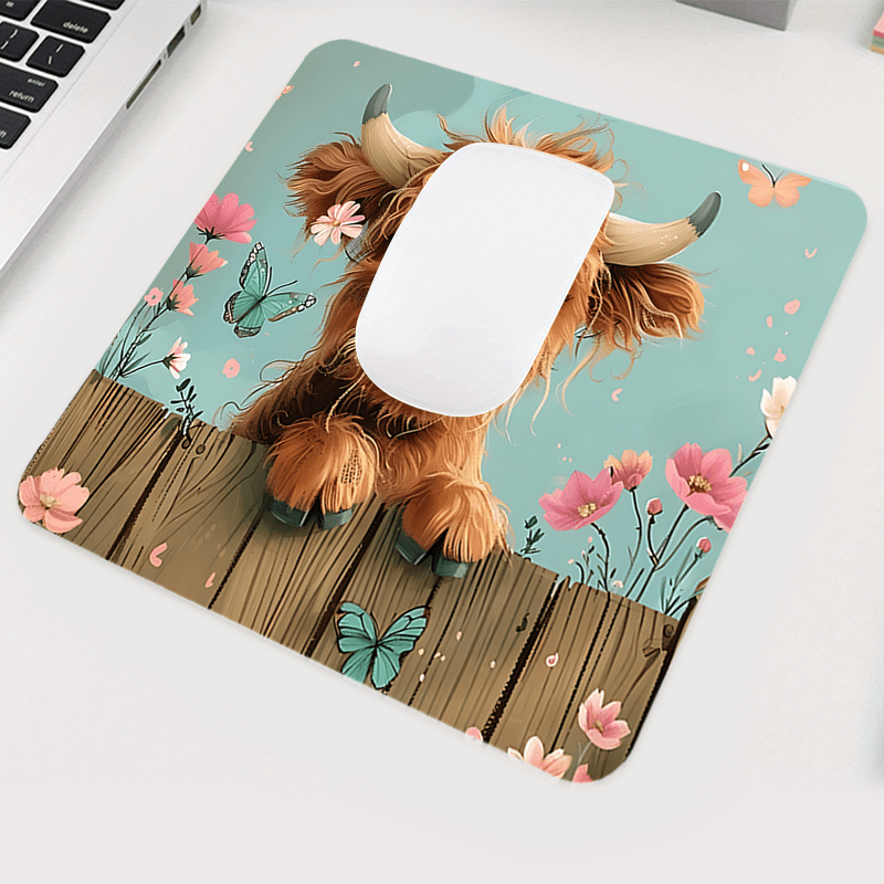 Brand Cute Highland Cow Mouse  – обзор и цена Cow Mat Rubber