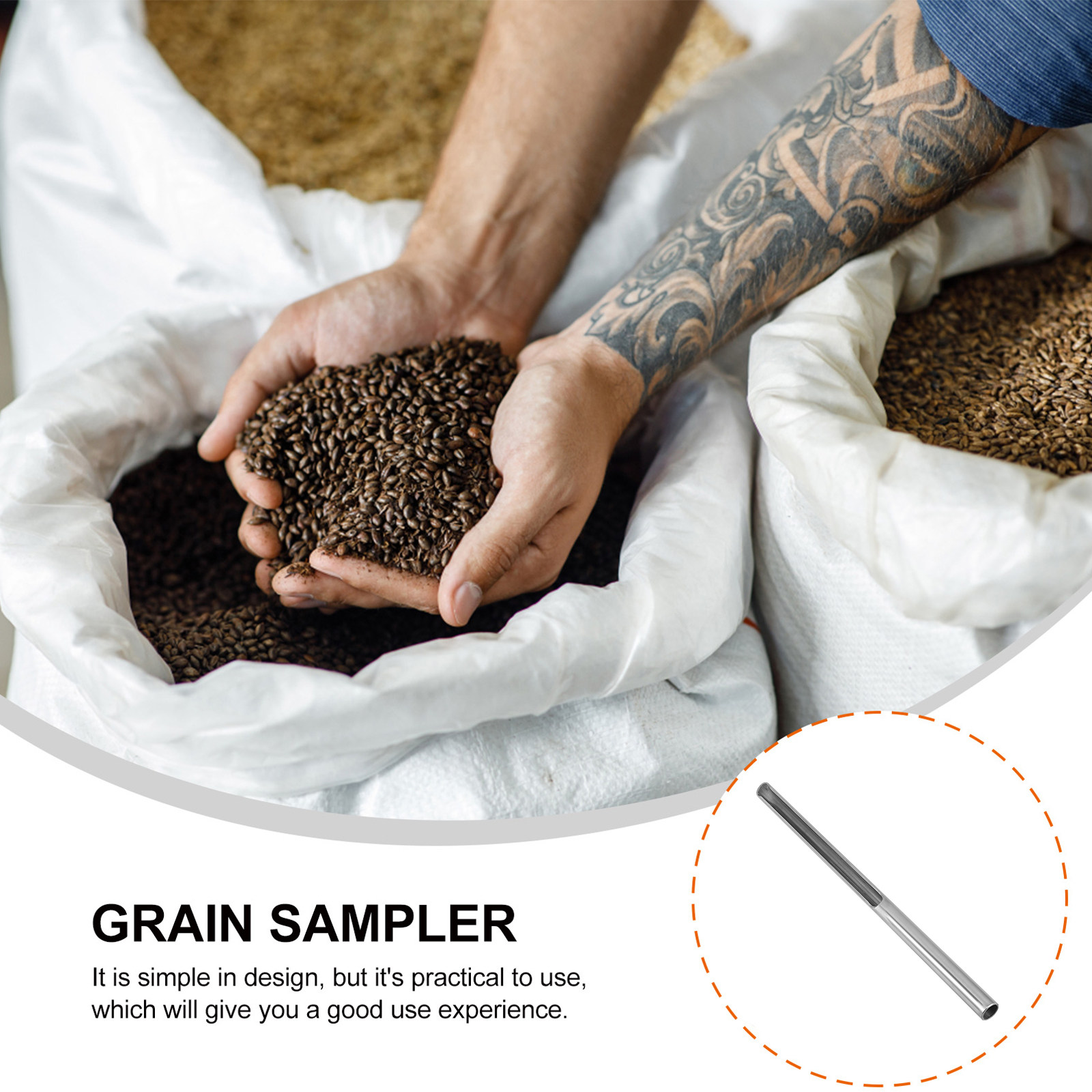 Stainless Steel Wheat Sampler  – обзор и цена Agriculture Farming Rice
