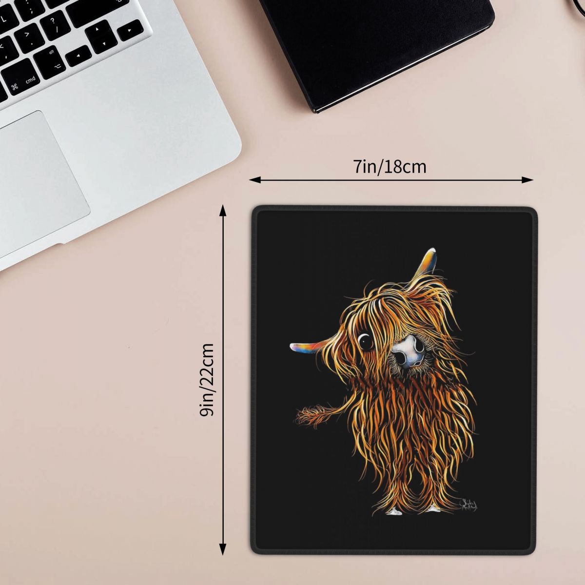 Highland Cow Print 7x9 in 22x1 – обзор и цена Cow Mat Rubber