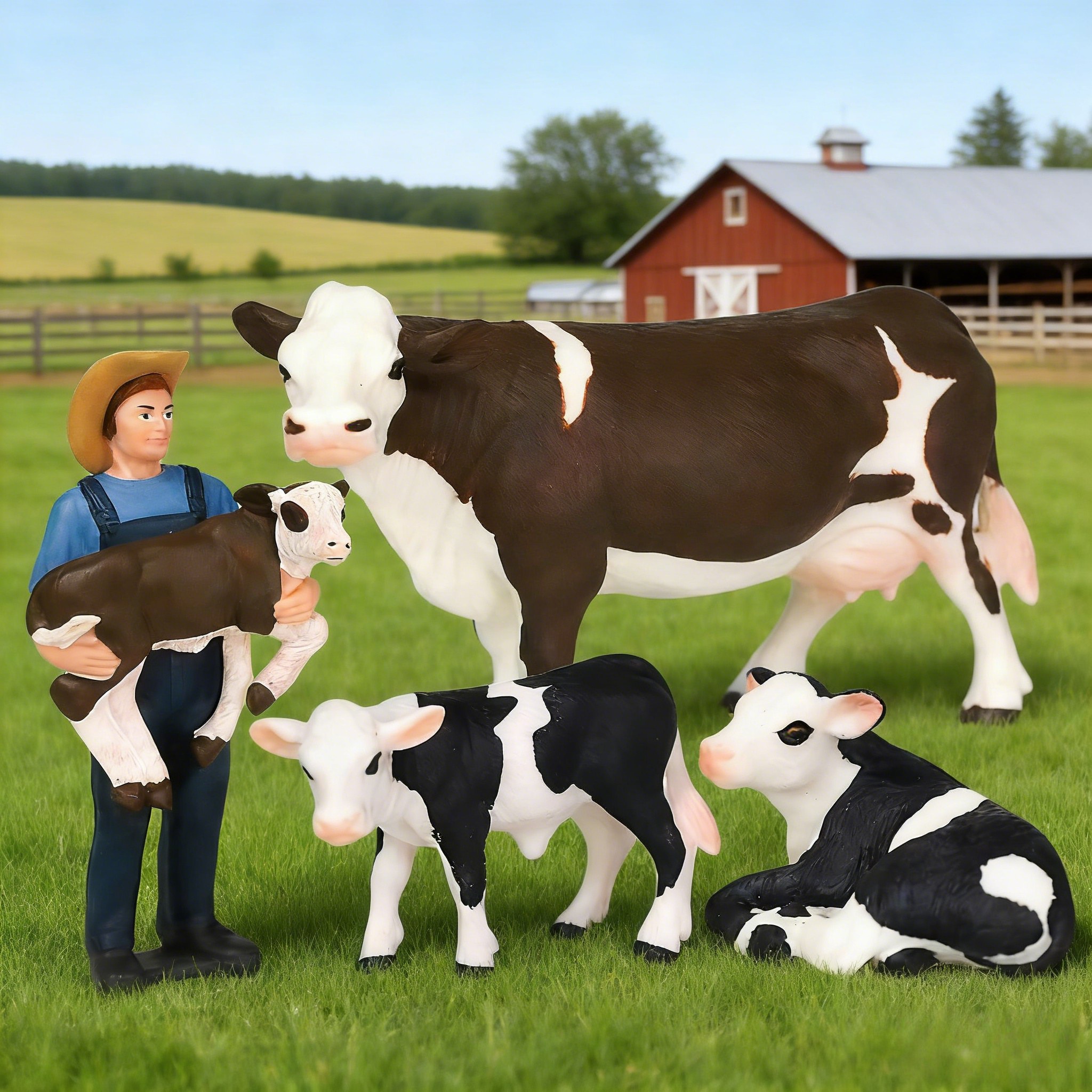 Farm Farmer And Cow Model Set  – обзор и цена Agriculture Farming Education