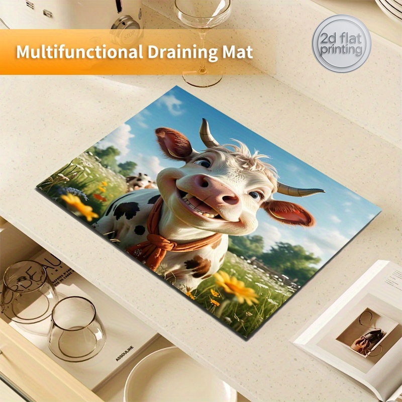 2D Flat Printing 1pc Cow Print – обзор и цена Cow Mat Rubber