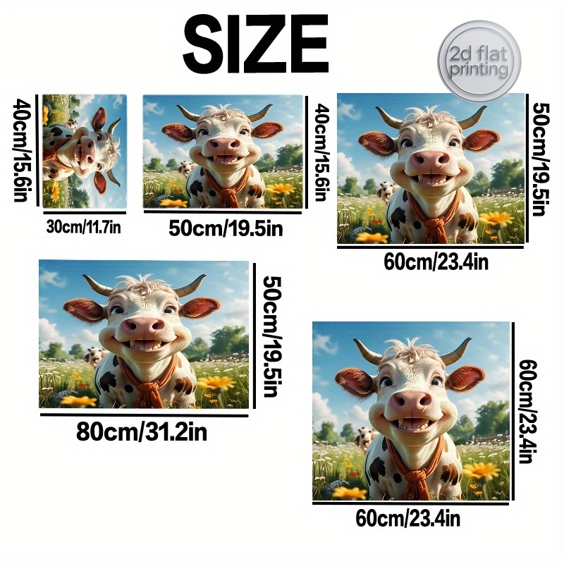 2D Flat Printing 1pc Cow Print – обзор и цена Cow Mat Rubber
